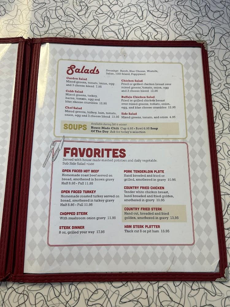 Becky Thatcher's Diner Menu image 3